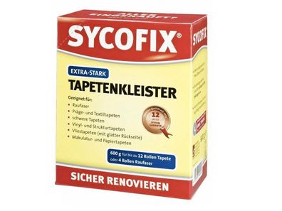 Sycofix Tapetenkleister 600g Extra Stark Tapeten Leim Vlies Papier Raufaser