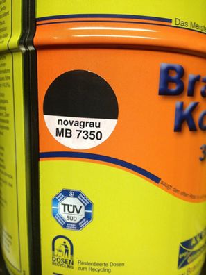 Brantho Korrux 3in1 Rostschutz 750ml Metallschutzfarbe RAL MB7350 novagrau