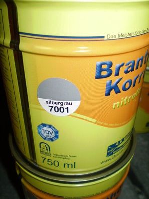 Brantho Korrux nitrofest 750ml Rostschutz RAL 7001 silbergrau Metallschutzfarbe