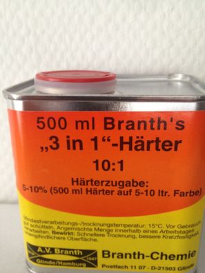 500ml Branth´s 3in1 Härter Konzentrat für Brantho Korrux