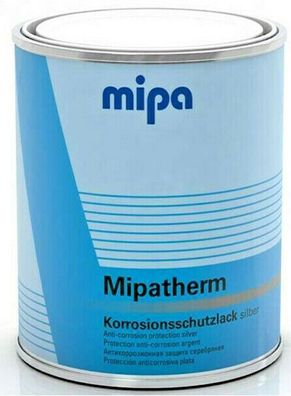 Mipa Mipatherm silber 750ml Hitzebeständig 800°C Lack für Auspuff, Motor u Öfen