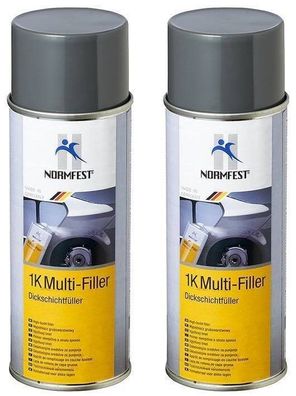 2x Normfest 1K Multi-Filler 400ml Dickschicht - Füller Grundierungs-, Füllspray
