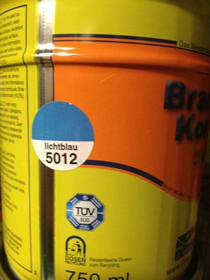 750ml Brantho Korrux 3in1 Rostschutz RAL 5012 lichtblau Metallschutz Farbe