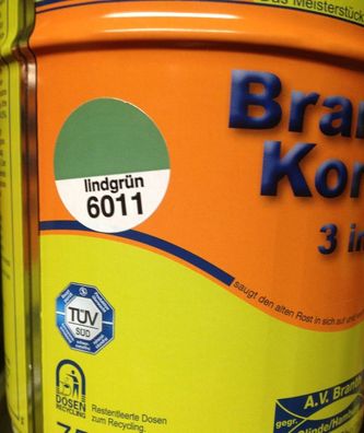 5l Brantho Korrux 3in1 Rostschutz RAL 6011 lindgrün Metallschutz Farbe Branth