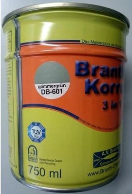 Brantho Korrux 3in1 Rostschutz 750ml RAL DB-601 glimmergrün Metallschutz Farbe