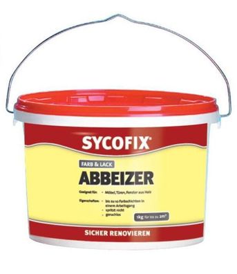 1kg Sycofix Farb & Lack Abbeizer Lack Entferner Holz Fenster Türen Möbel