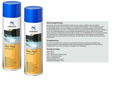 2x 400ml Normfest Elox Plus Schweißprimer Korrosionsschutz Schweissprimer Spray