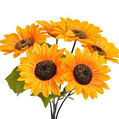 Clayre & Eef Kunstblume Sonnenblume 40 cm Gelb Kunststoff (Gr. 25x17x40 cm)