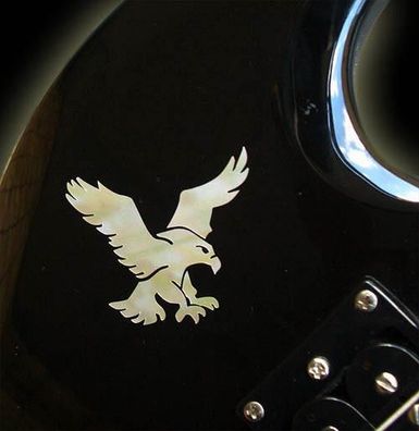 Jockomo Inlay Sticker / Headstock oder Body Decal S-Garcia's Eagle, Made Japan