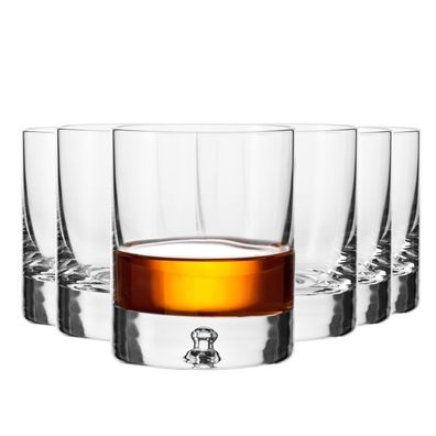 Krosno Lagrima Gläser für Whisky Brandy Rum | Set 6 | 250 ml | Spülmaschine