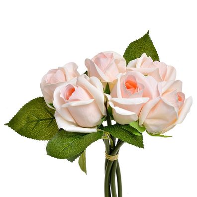 Clayre & Eef Kunstblume Rose 24 cm Rosa Kunststoff (Gr. 16x16x24 cm)