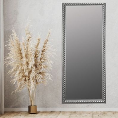 Traumhafter Spiegel MIRA 162x72cm antik-silber Facette Holzrahmen