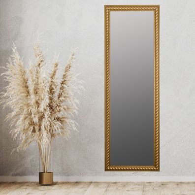 Traumhafter Spiegel MIRA 187x62cm antik-gold Facette Holzrahmen