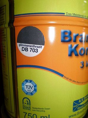 Brantho Korrux 3in1 Rostschutz 750ml DB 703 glimmeranthrazit Metallschutzfarbe