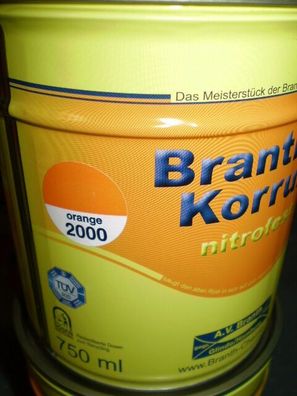 Brantho Korrux nitrofest 750ml Rostschutz RAL 2000 orange Metallschutzfarbe