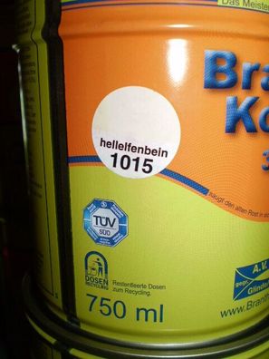 Brantho Korrux 3in1 Rostschutz 750ml RAL 1015 hellelfenbein Metallschutzfarbe