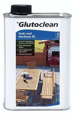 Glutoclean Teak - und Hartholz Öl 1l Holz Pflege
