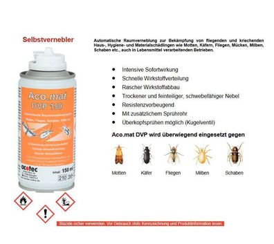 Aco. mat DVP 150 Selbstvernebler Schädlingsbekämpfung automatisches Insektenspray
