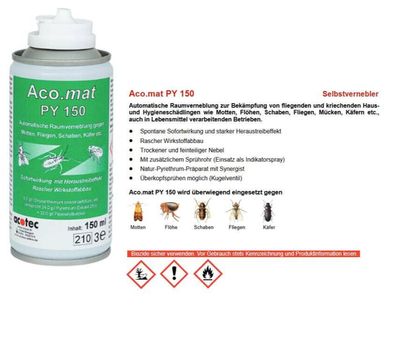 Aco. mat PY 150 Insekten Vernichter Selbstvernebler automatischer Sprühnebel