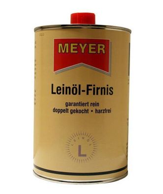 1l Meyer Leinöl Firnis Holzschutz harzfrei Grundierung Imprägnierung Holz Öl