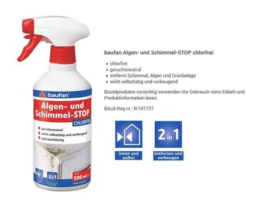 Baufan Algen - und Schimmel Stop Spray 500ml Schimmelentferner