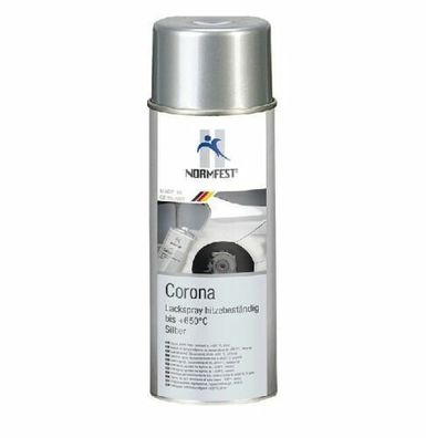 Normfest Corona Silber Matt 400ml Lackspray bis 650°C Sprühlack Spray
