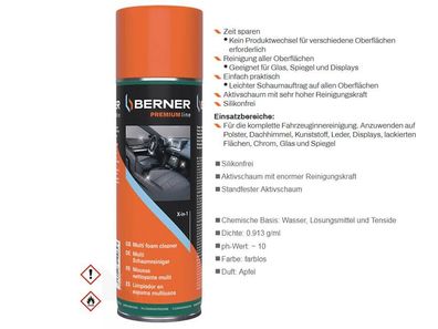 Berner Multi Schaumreiniger premium 500ml Innen Reiniger KfZ 369938