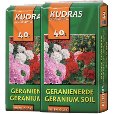 Kudras Geranien- und Kübelpflanzenerde 80L (2x40L)