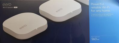 Amazon eero Pro Wi-Fi System WLAN-Mesh-Router/ Extender 3er Set, bis zu 560m², Weiß