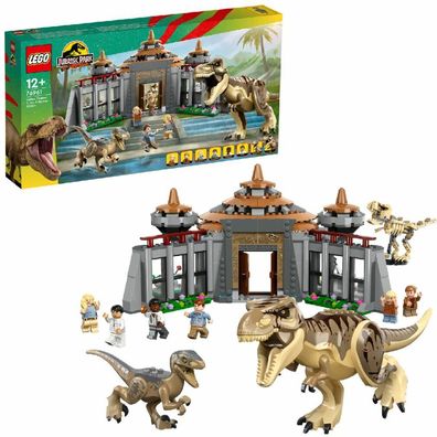 LEGO Jurassic World Angriff des T rex und des Raptors aufs Besucherzentrum (76961 )