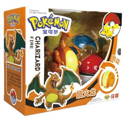 Glurak Pokéball Poké Balls Sammler Spielzeug Figur mit Pokeball Pokemon Figuren