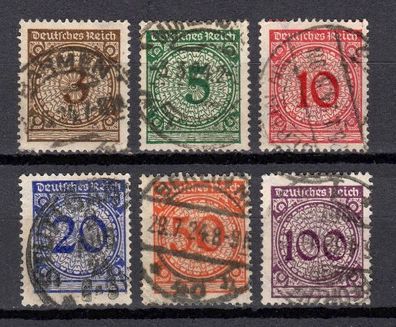 Deutsches Reich Mi. Nr. 338 - 343 gestempelt kompletter Satz, used full set (02)