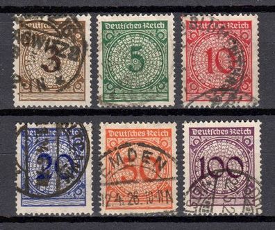 Deutsches Reich Mi. Nr. 338 - 343 gestempelt kompletter Satz, used full set (03)