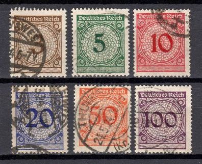 Deutsches Reich Mi. Nr. 338 - 343 gestempelt kompletter Satz, used full set (05)