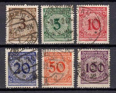 Deutsches Reich Mi. Nr. 338 - 343 gestempelt kompletter Satz, used full set (06)