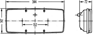 HELLA 2SD 003 167-011 Heckleuchte - Anbau/ Einbau - links