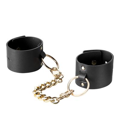 Bijoux Indiscrets MAZE - Wide Cuffs Black Handschellen vegan aus Spanien