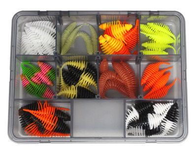 Gummiköder FTM Omura Baits Mix Box 3 50 Forellenköder inkl. Box