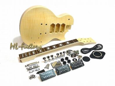 E-Gitarren-Bausatz ML-Factory® MLP mit 3 x Humbucker Mahagoni, geschraubter Hals