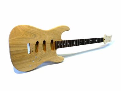 E-Gitarren Bausatz ML-Factory® MLS Sky Bird Ash ohne Pickguard, mit Bird Inlays