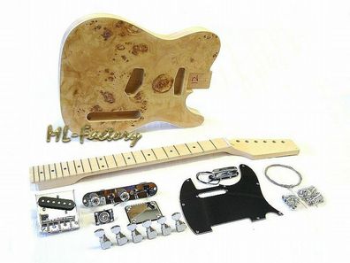 E-Gitarren Bausatz/ Guitar Kit ML-Factory® MLT Esche Wurzel Top