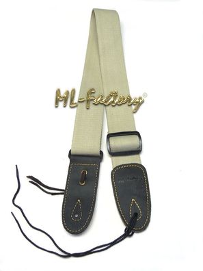 Gitarrengurt ML-Factory® Cotton Extra lang graugrün
