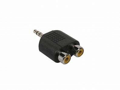 Adapter ML-Factory® 2 x Cinch Buchse auf 1 x Mini Klinke 3,5mm Stereo