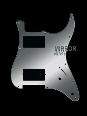 Pickguard E-Gitarre I Standard 11-Loch 2-lagig Mirror Chrome / Spiegel Chrom HH