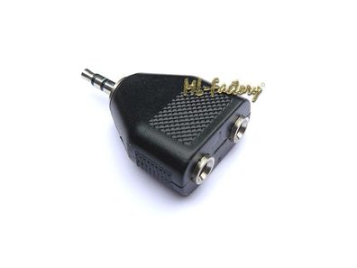 Adapter 2x Mini Klinken Buchse 3,5mm auf 1x Mini Klinke 3,5mm Stereo Variante 1