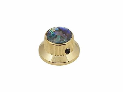 Potiknopf / Bell Knop "Wilkinson" gold mit Abalone Einlage