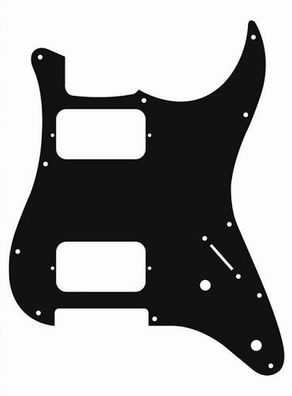 Pickguard Standard 11-Loch 3-lagig black HH 2 Potis