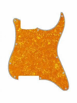 Pickguard E-Gitarre I Standard 11-Loch 3-lagig Yellow Pearl ohne Fräsungen