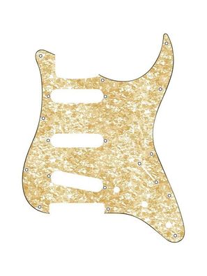 Pickguard E-Gitarre I Standart 11-Loch 3-lagig Creme Pearl SSS