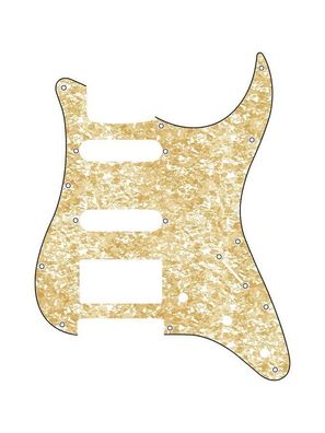 Pickguard E-Gitarre I Standart 11-Loch 3-lagig Creme Pearl HSS